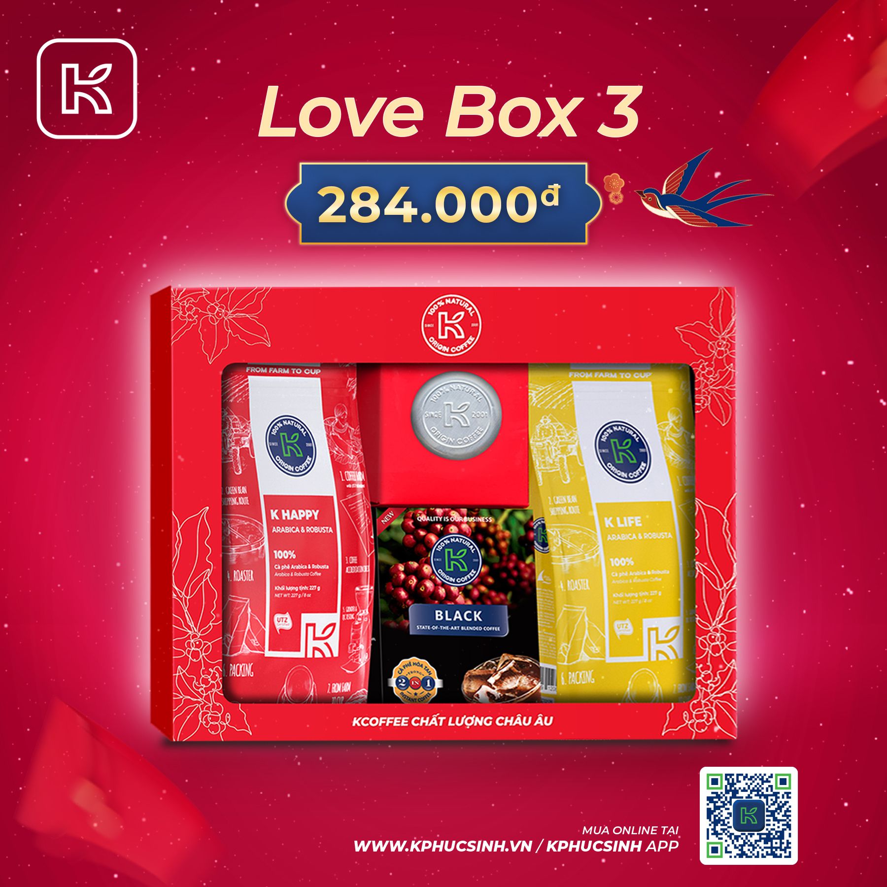 GIFTSET CÀ PHÊ LOVE BOX 3