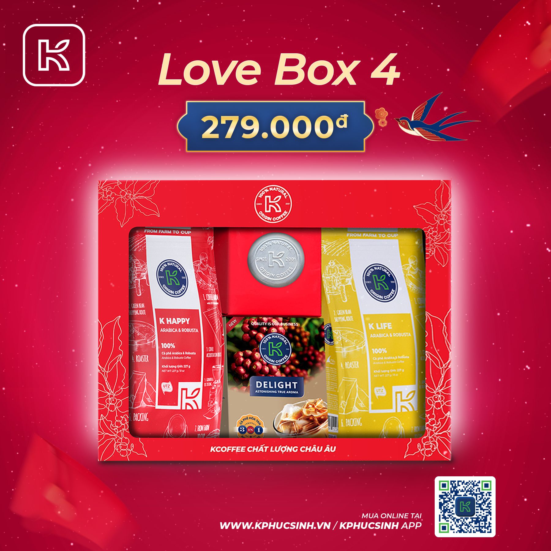 GIFTSET CÀ PHÊ LOVE BOX 4