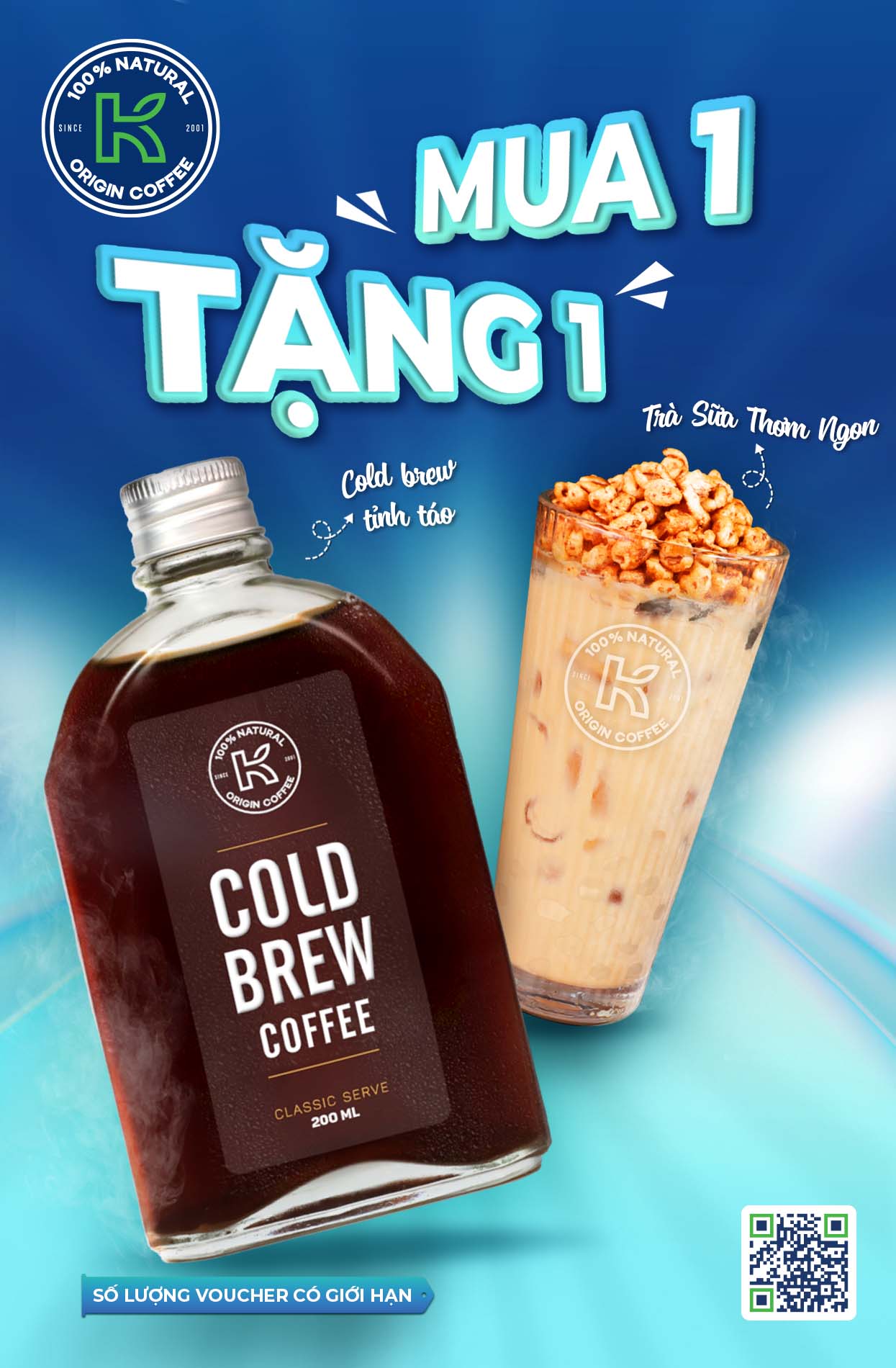 [EVOUCHER] MUA 1 COLD BREW TẶNG 1 TRÀ SỮA