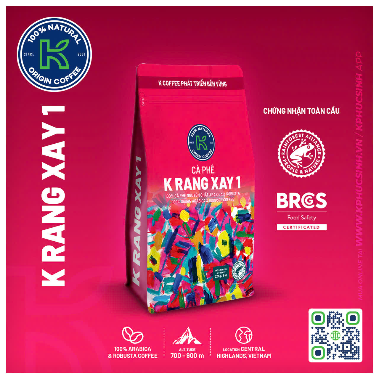 CÀ PHÊ K RANG XAY 1 227 G