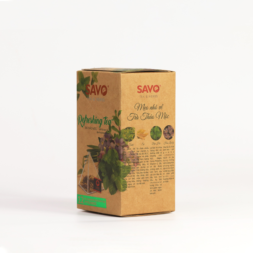 Trà SAVO Refreshing Tea (12 gói x 2,5g)