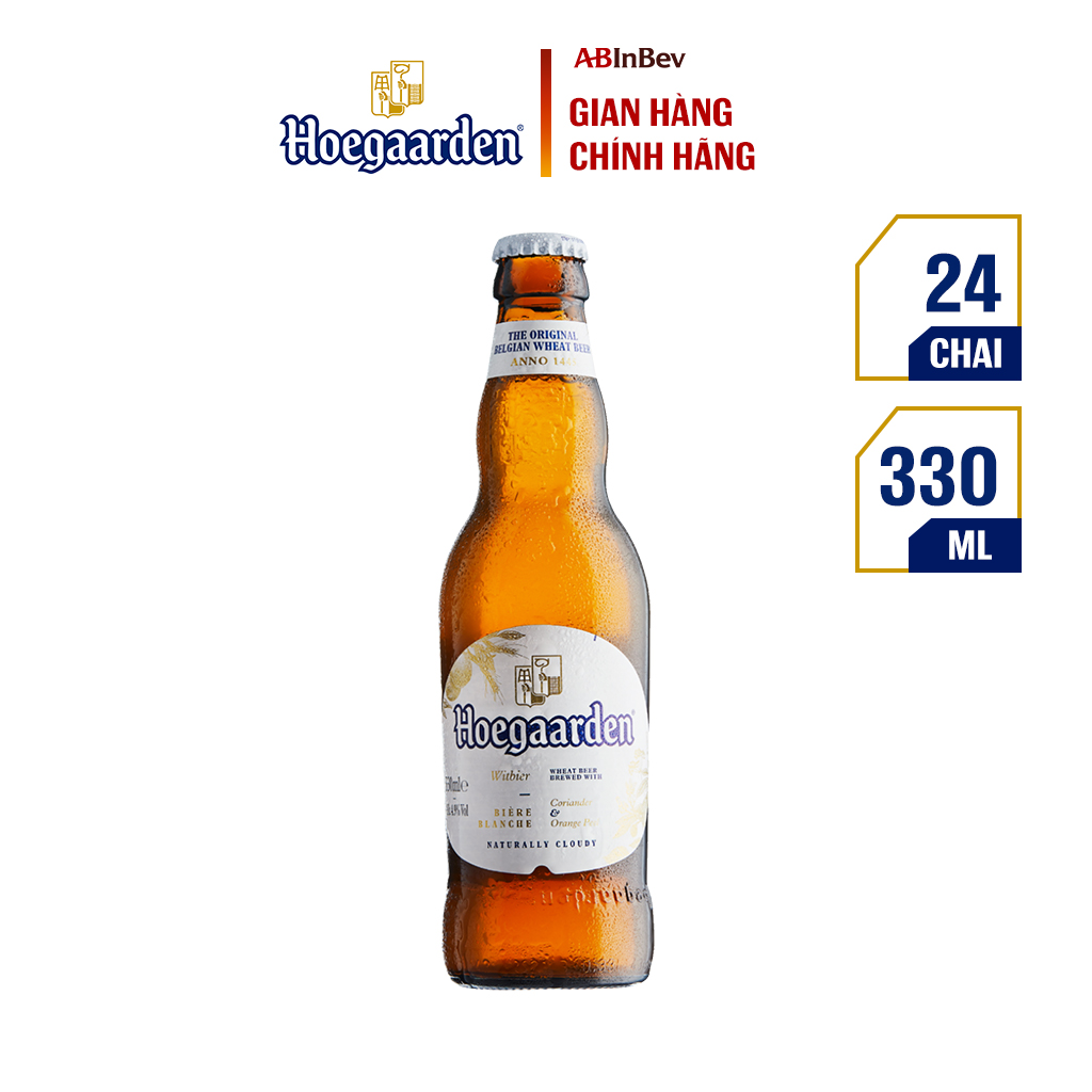 Bia Hoegaarden White - Thùng 24 chai 330ml