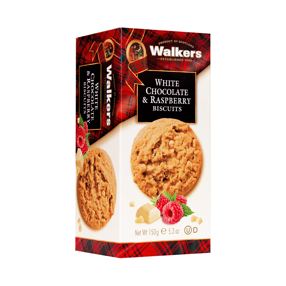 Bánh quy sô cô la trắng và phúc bồn tử hiệu Walkers - Walkers White Choc & Raspberry 150g