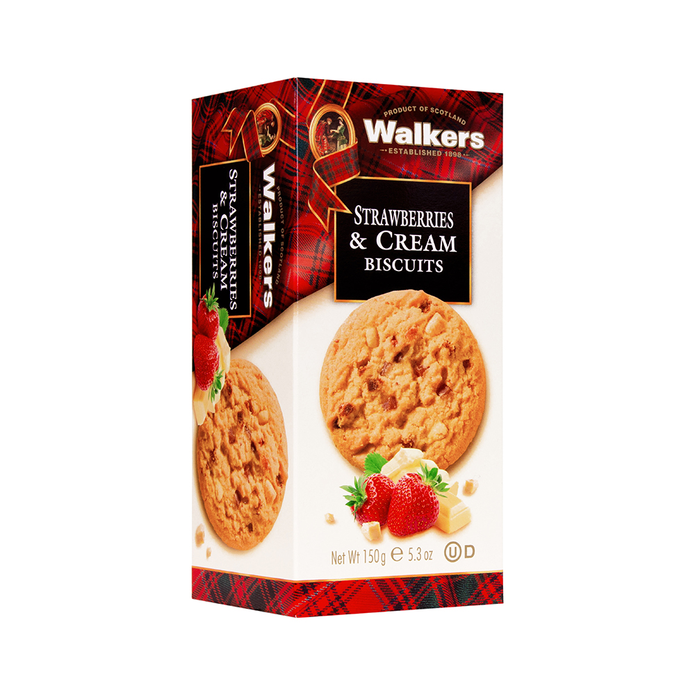 Bánh quy vị kem dâu hiệu Walkers - Walkers Strawberry & Cream 150g