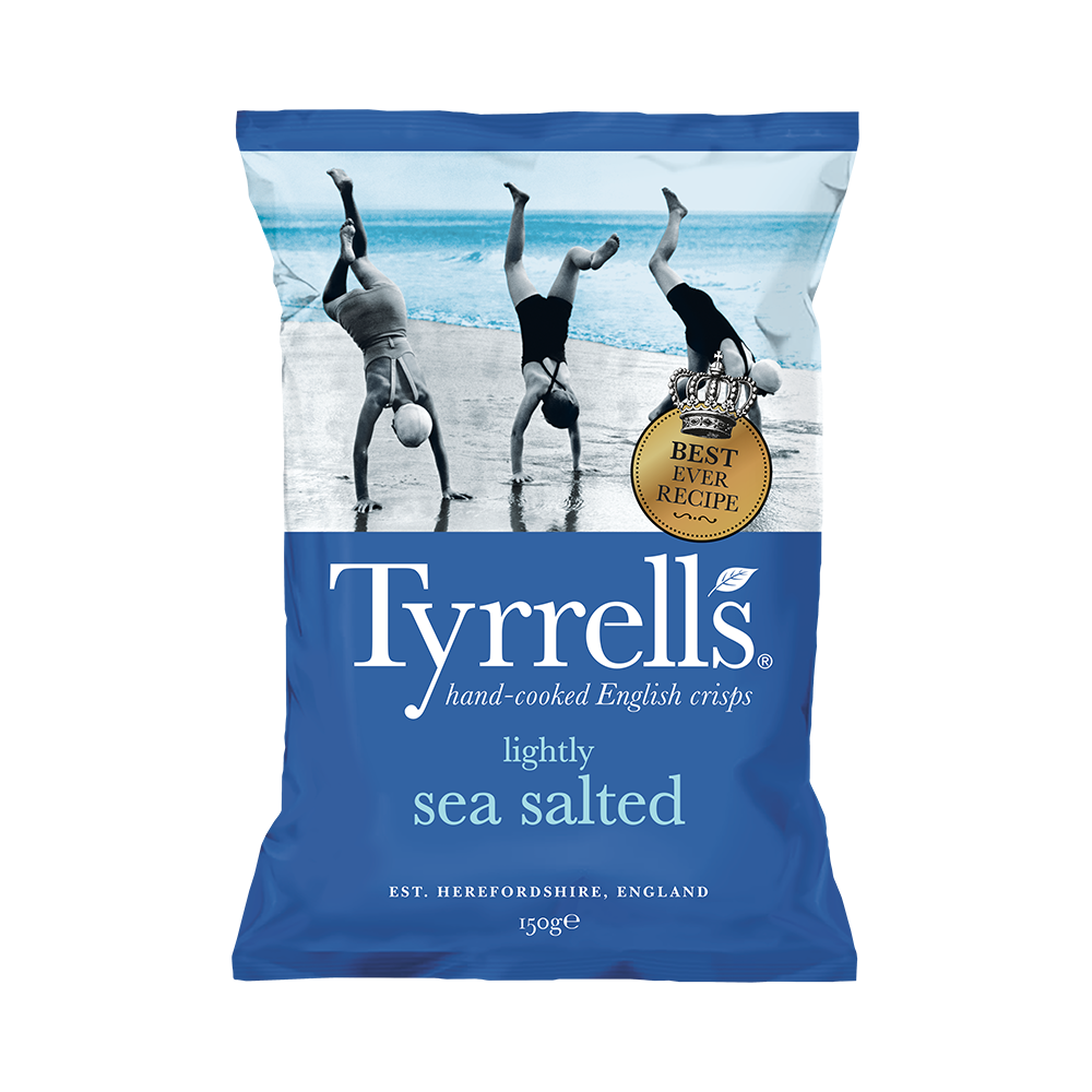 Khoai tây chiên Tyrrells - Lightly sea salted hand cooked crips 150g