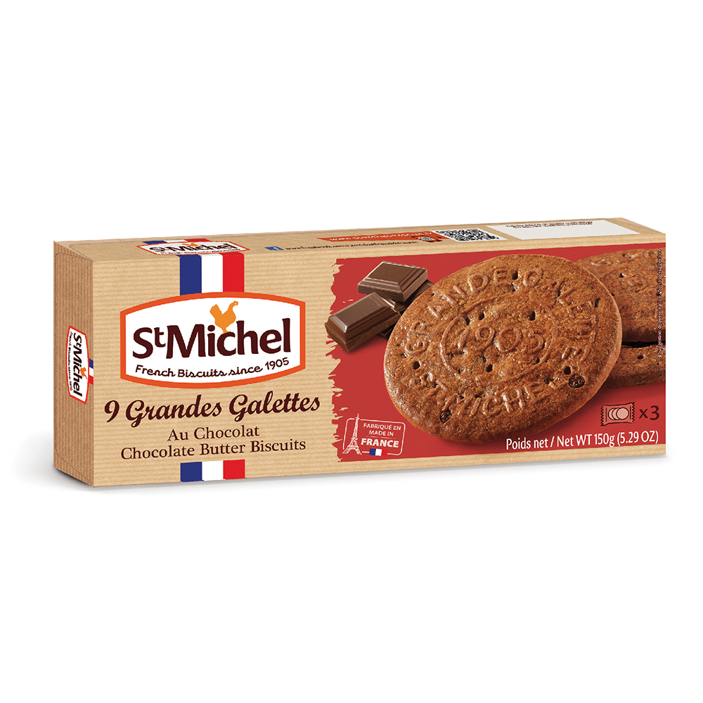 Bánh qui bơ St Michel Grande Galette sô-cô-la 150g