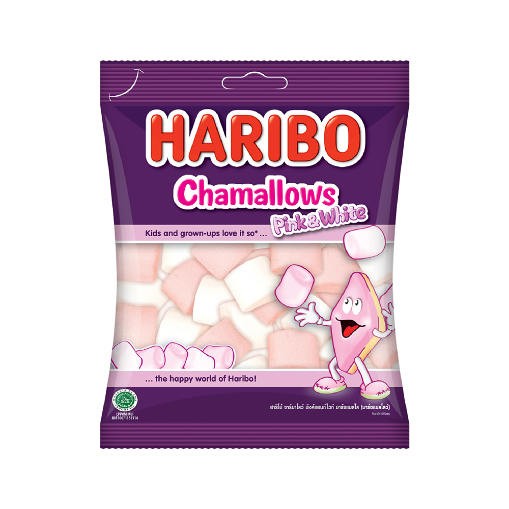 Kẹo xốp Haribo Chamallows Pink & White 150g