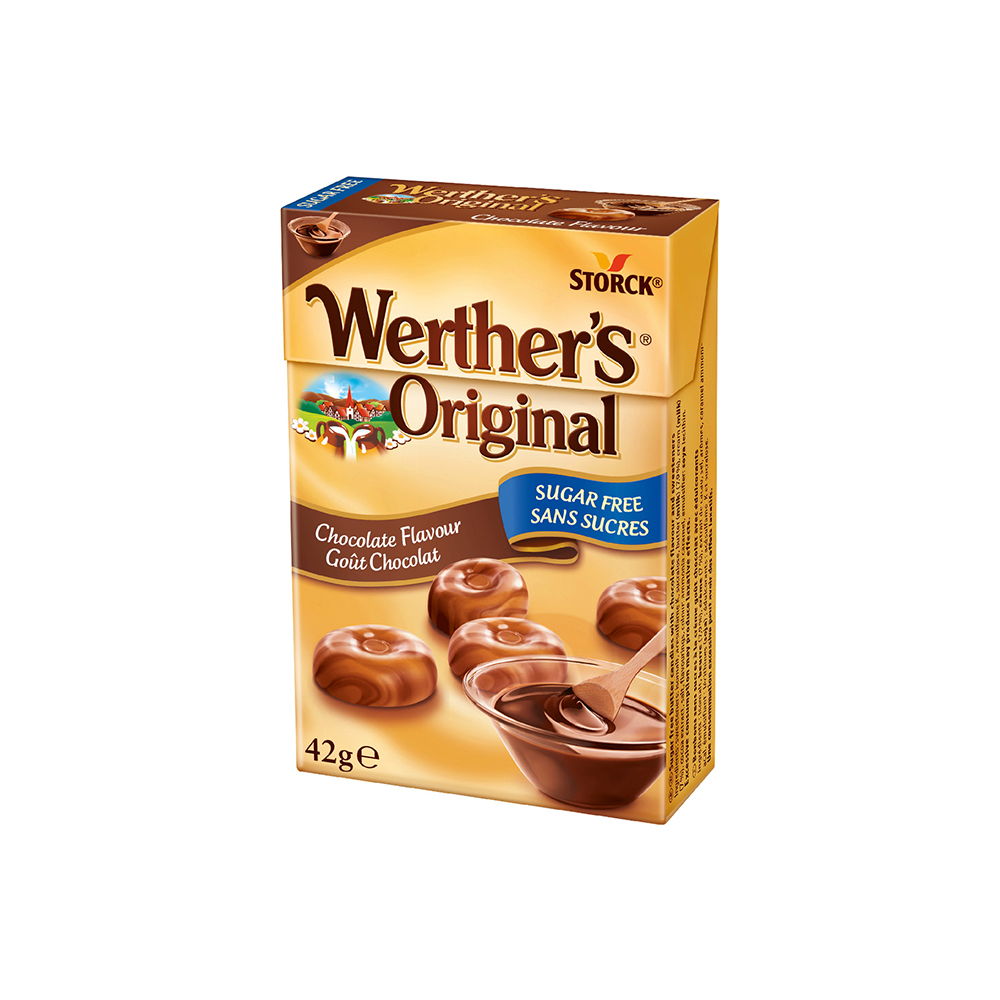 Kẹo caramen kem sô-cô-la hiệu Werther's Original (không đường) 42g