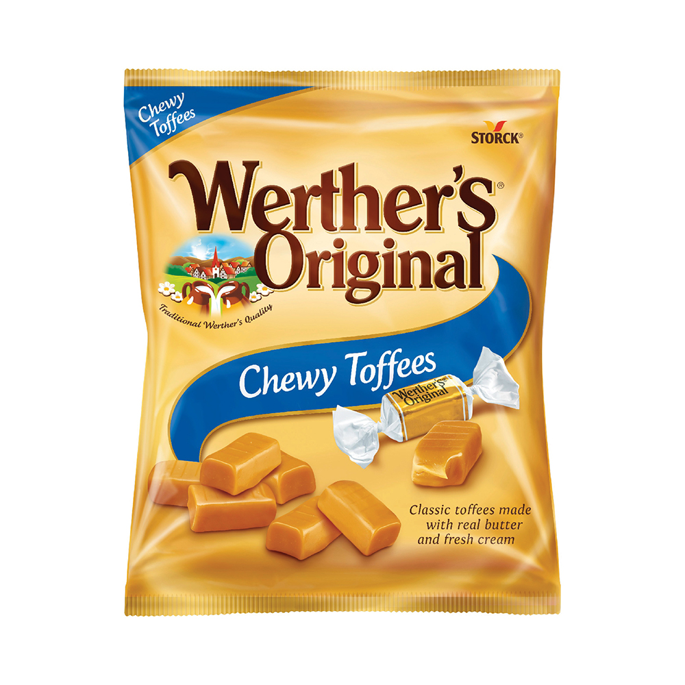 Kẹo caramen mềm chewy toffee hiệu Werther's Original 80g