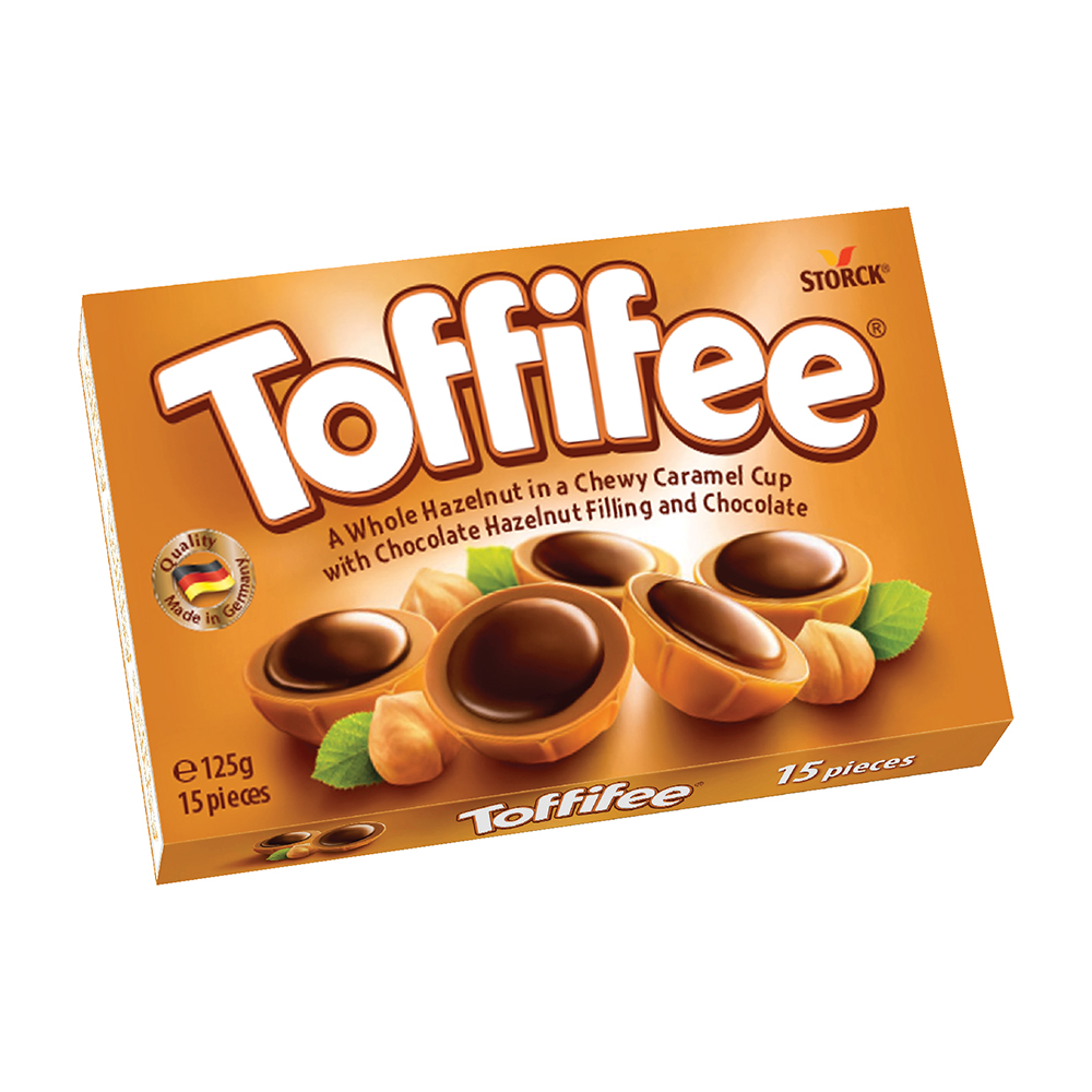 Kẹo caramen mềm phủ sô-cô-la nhân hạt dẻ Toffifee 125g