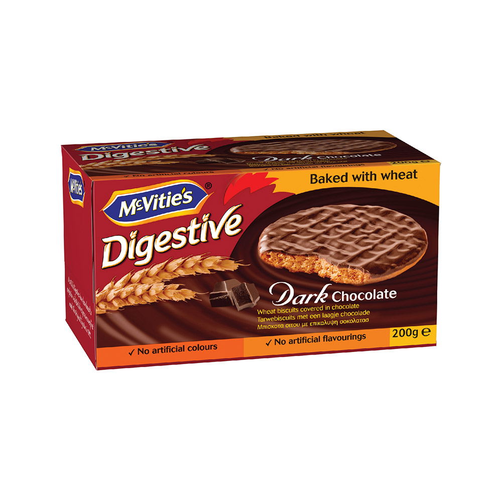 Bánh quy lúa mì nguyên cám sô cô la đen McVitie's Digestive 200g