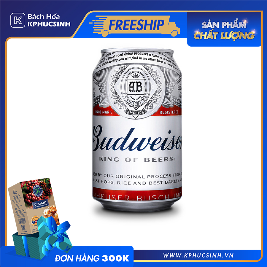 Bia Budweiser - Thùng 24 lon 330ml