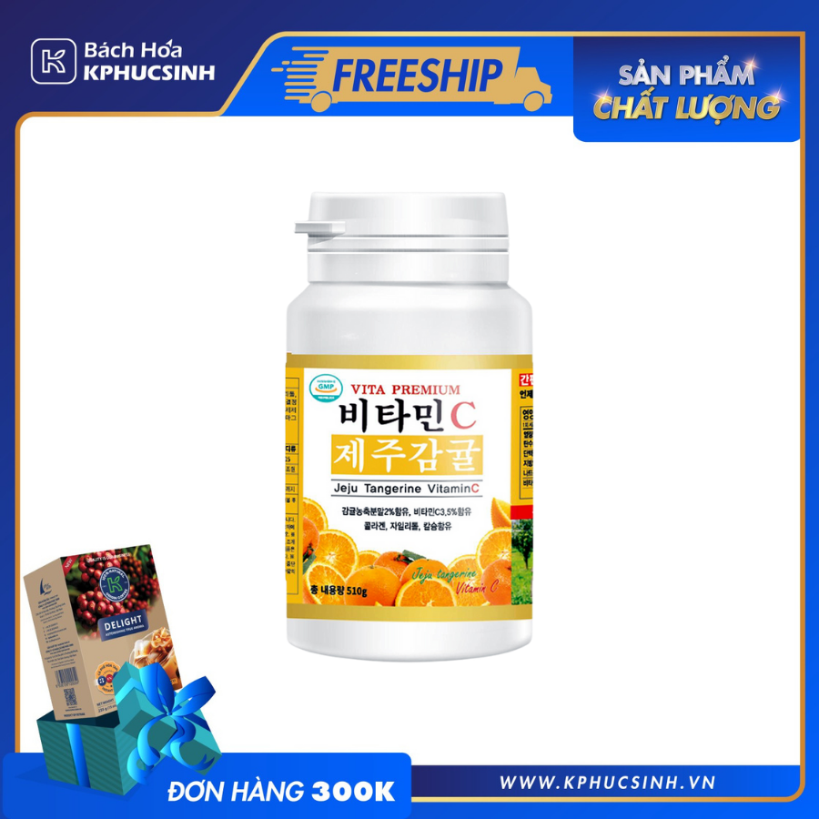 Kẹo Vitamin C vị quýt Jeju Premium 510g