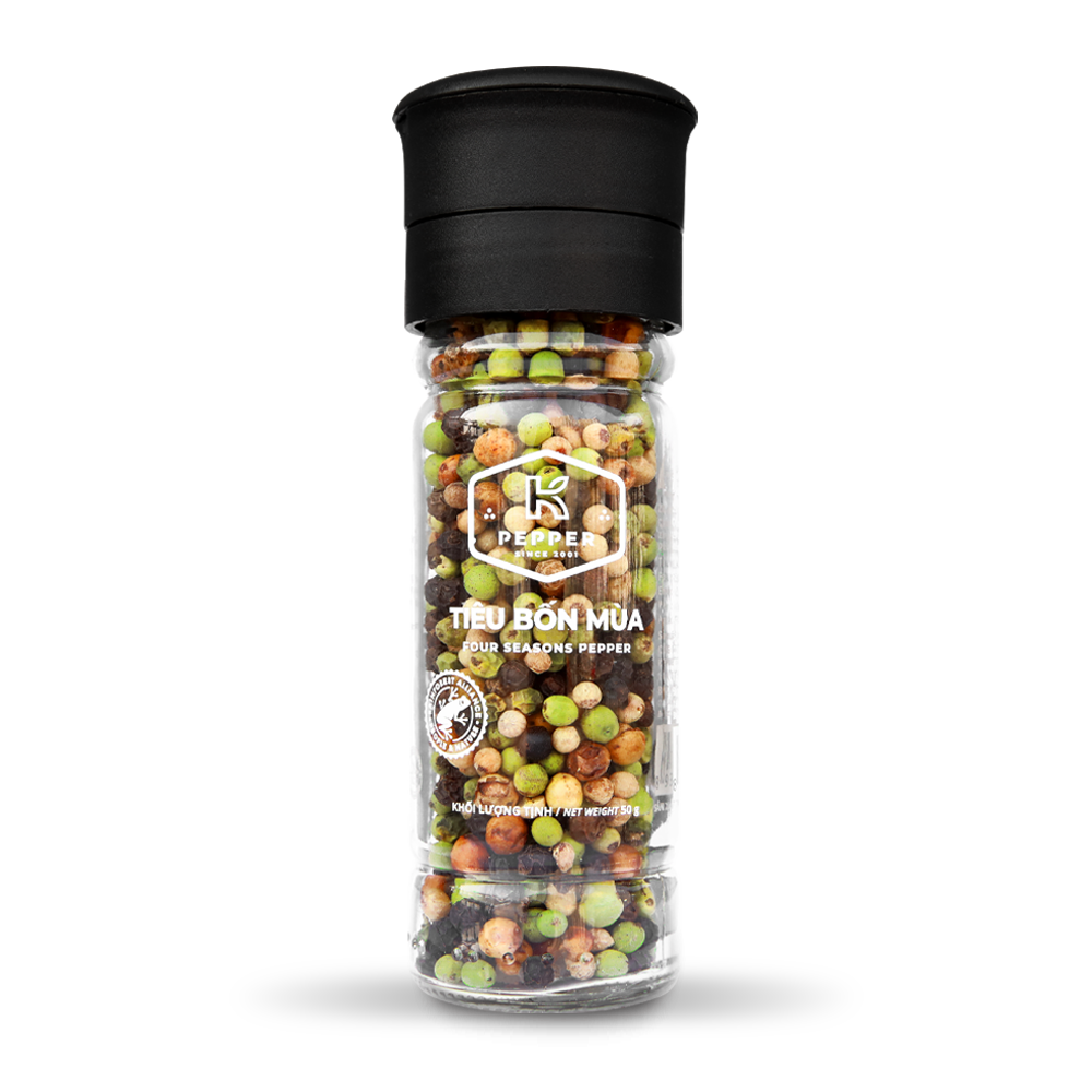 TIÊU BỐN MÙA K PEPPER 50 G + CỐI XAY TIÊU