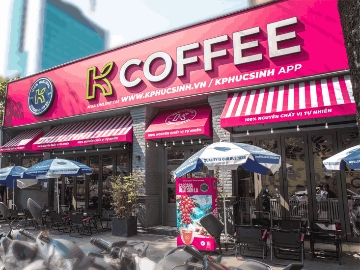  “Thay đổi là sự mạo hiểm cần thiết” K COFFEE Phúc Sinh phủ hồng hệ thống cửa hàng