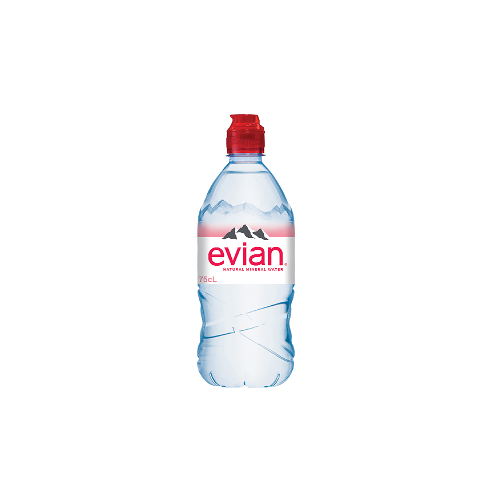 Nước khoáng Evian nắp thể thao