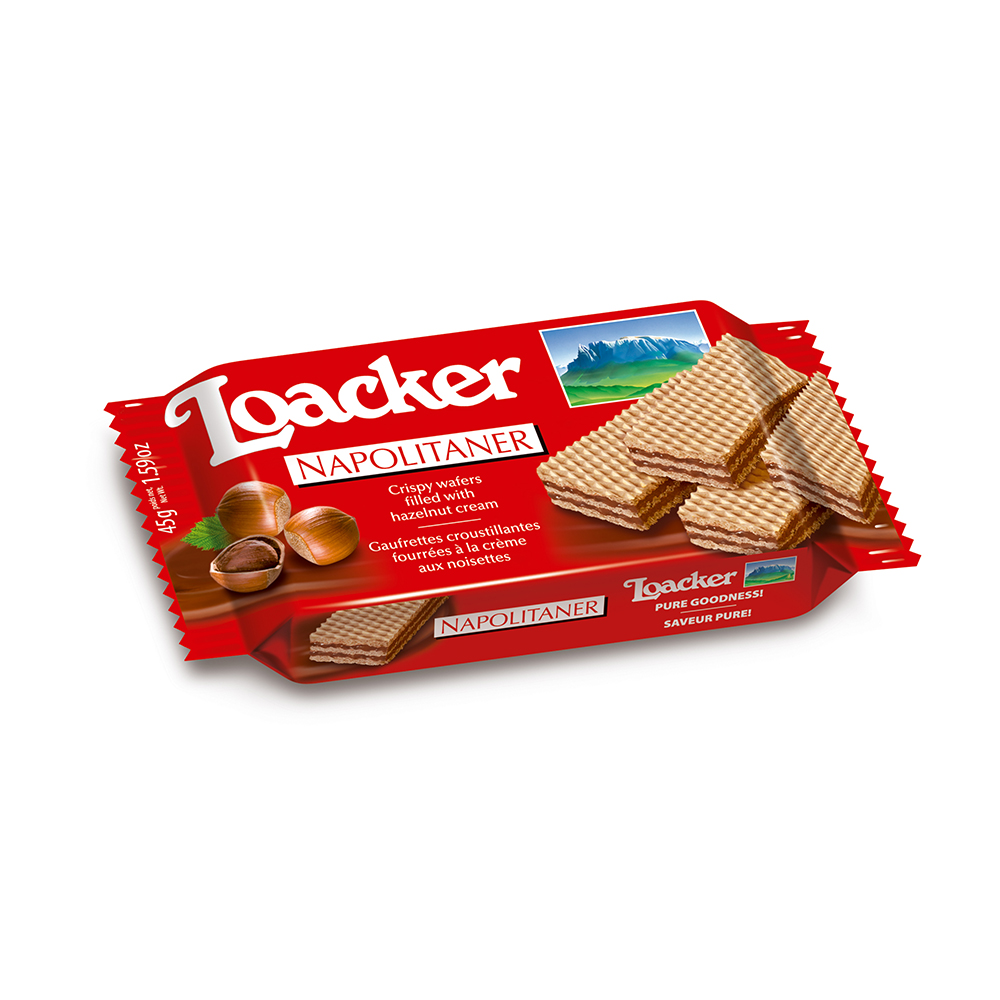 Bánh xốp Classic Kem hạt dẻ hiệu Loacker - Loacker Classic Napolitaner 45g